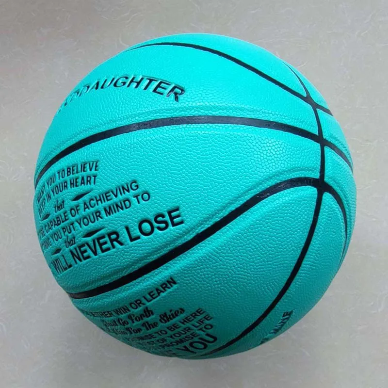 1PC Engraved Basketball Gifts for Son with To My Son Words basketball Standard Size 7 Leather Training Ball for Birthday