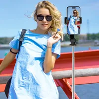 MEUYAG Selfie Stick Tripod Extendable Wireless Bluetooth Remote Portable Smartphone Tripod Stand Mount With light For smartphone - Image 3