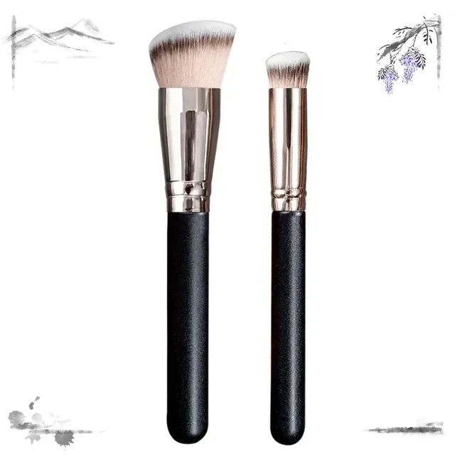 New Wooden Handle Makeup Brushes Set High-End Foundation Concealer Contour Blending Professional Beauty Cosmetic Brush Frosted