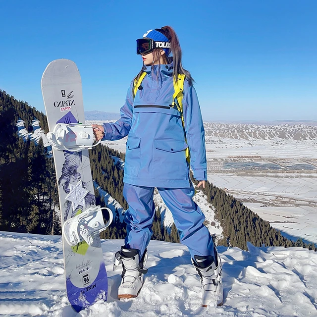 Tute da sci donna giacche da Snowboard uomo tute da sci invernali  riflettenti tuta impermeabile antivento