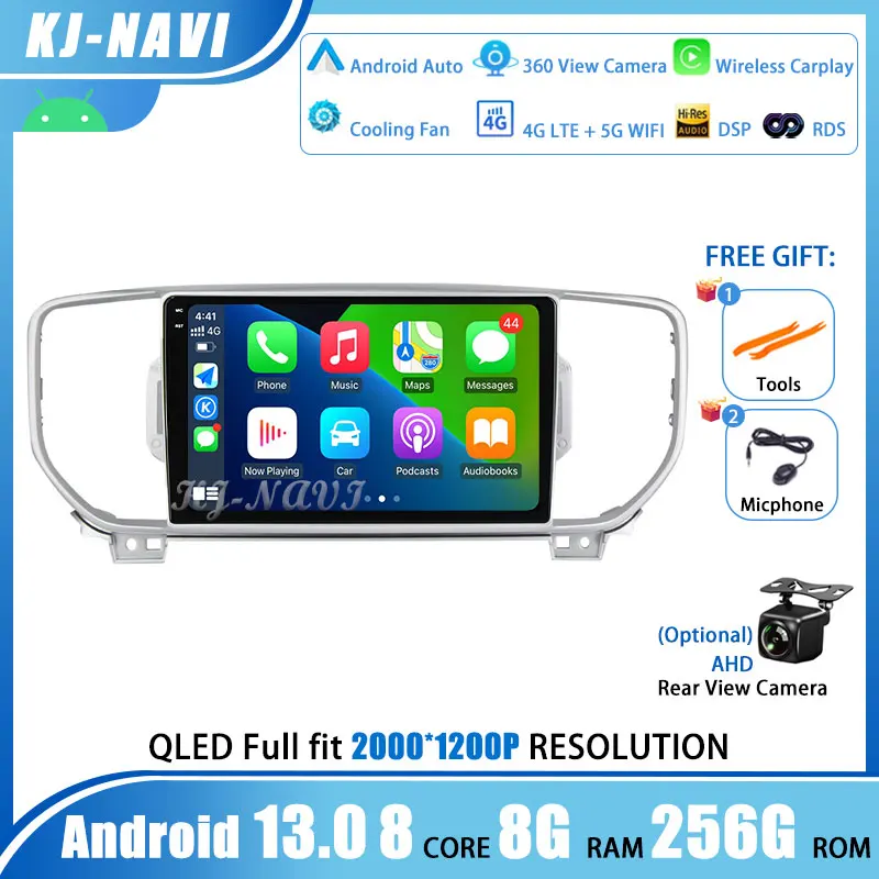 

Android 13 Car Radio Multimedia Video Player For KIA Sportage KX5 2016 - 2018 GPS Navigation RDS 4G DSP IPS Head Unit NO 2 Din