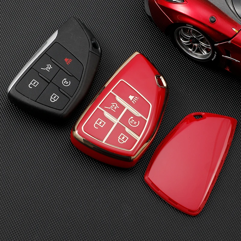 QfungYe Capa Para Chaveiro Chevy Com Chaveiro. Capa De TPU Sem