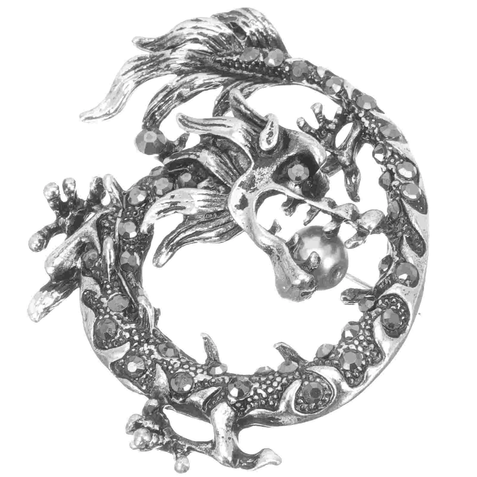 

Brooches for Men Pin Dragon Decorative Pins Bonnet Breastpin Clothes Aesthetic Man Caps