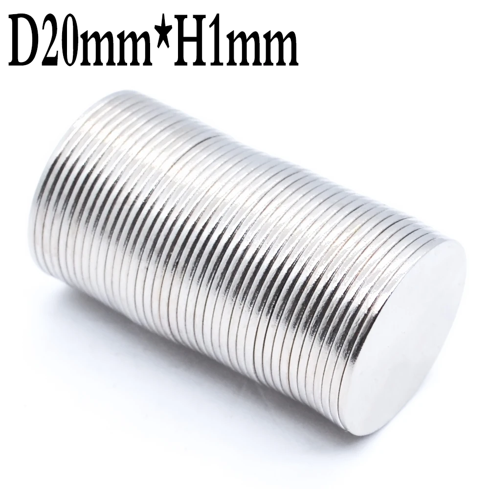 Neodymium Magnets 1mm Thick Super Strong Magnets NdFeB Neodymium Thin Small Disc Magnet Permanent N35 Dia 1/2/3/4/5/6/8/10/12/15/18/20mm