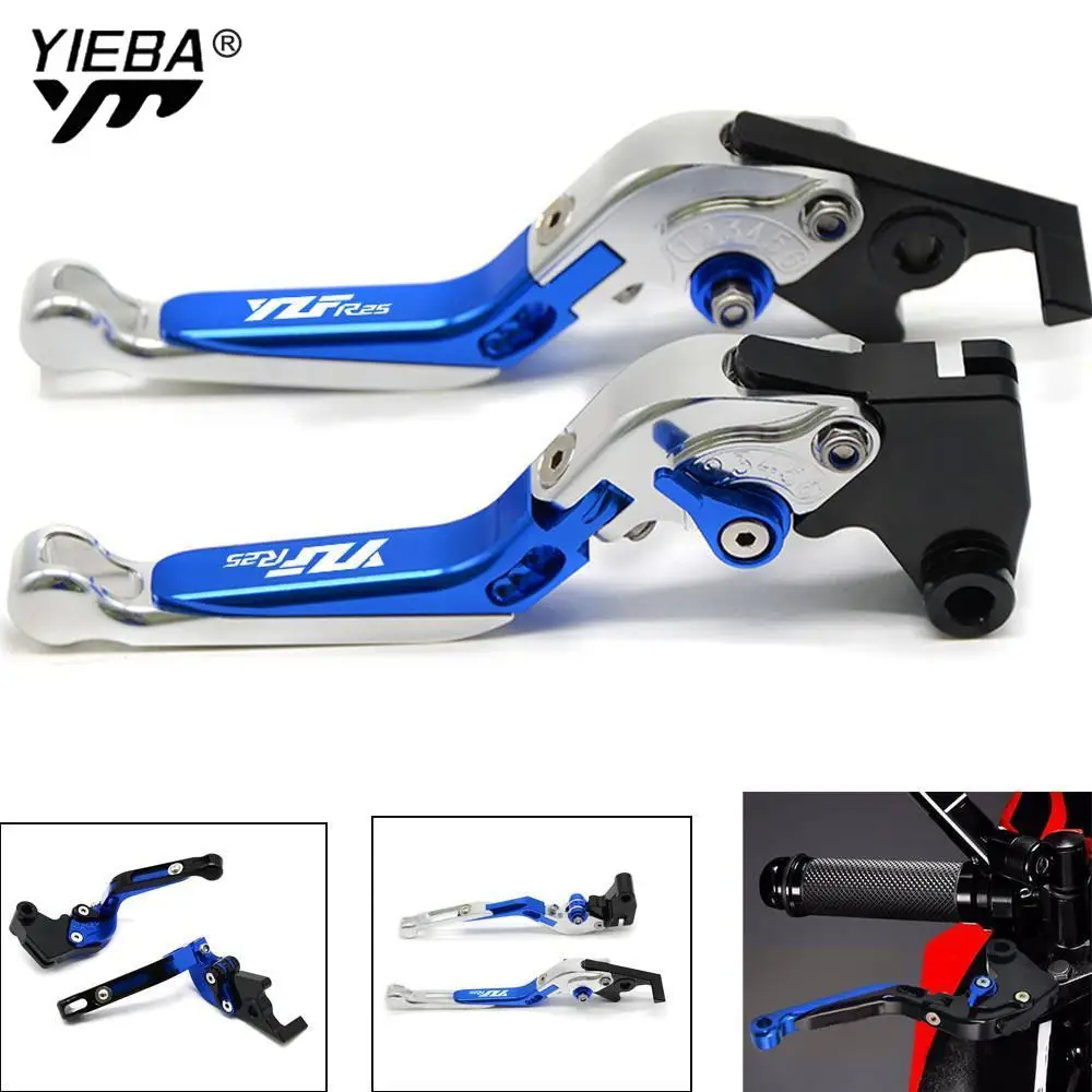 

Yzf r25 аксессуары для мотоциклов, складные выдвижные рычаги тормозной муфты для YAMAHA YZF-R25 YZF R25 YZFR25 2014 2016 2017