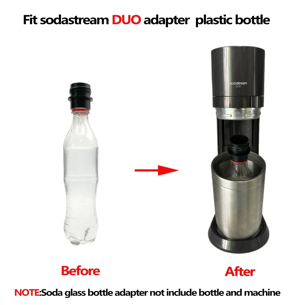 Bottle Adapter for 28 Gauge PET Bubble Bottle Compatible with SodaStream Machine Fizzi DUO Terra Art Gaia A200 G100