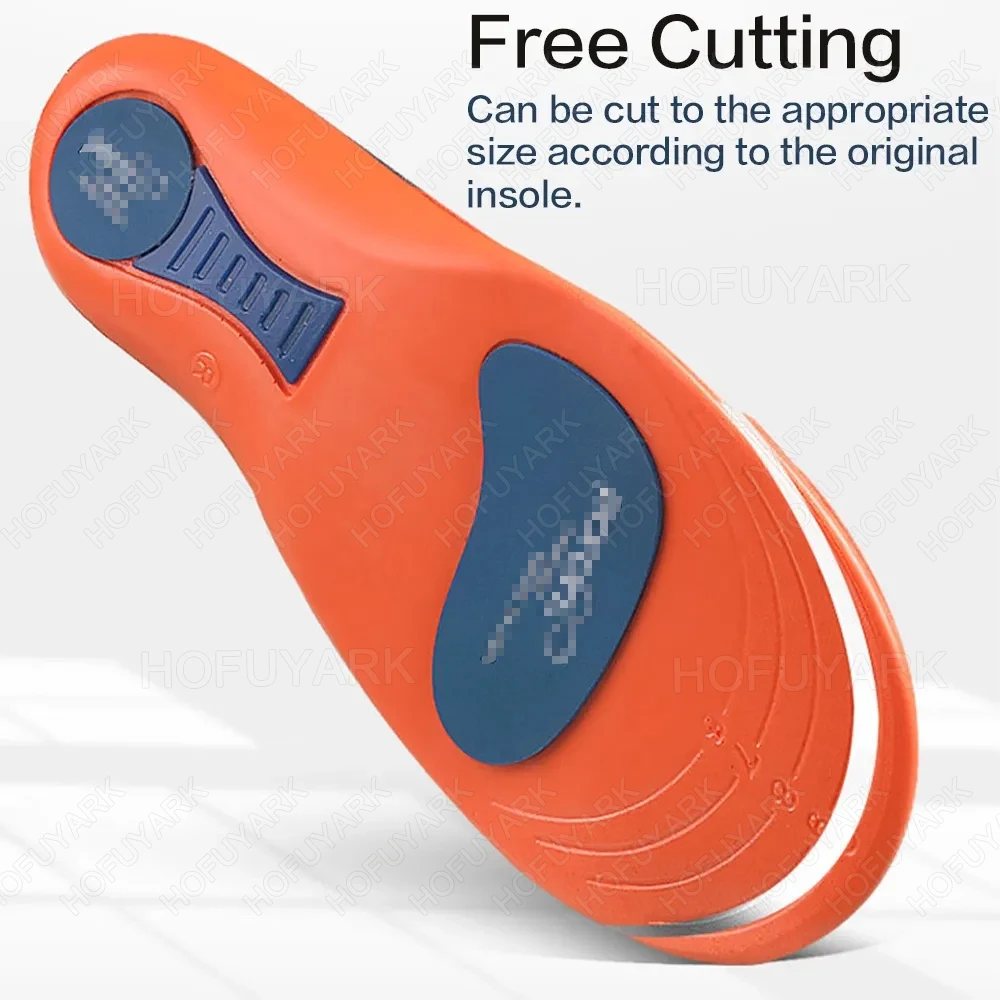 Orthotic Sport Insoles for Flat Feet & Plantar Fasciitis - Shock Absorbing Comfort Inserts