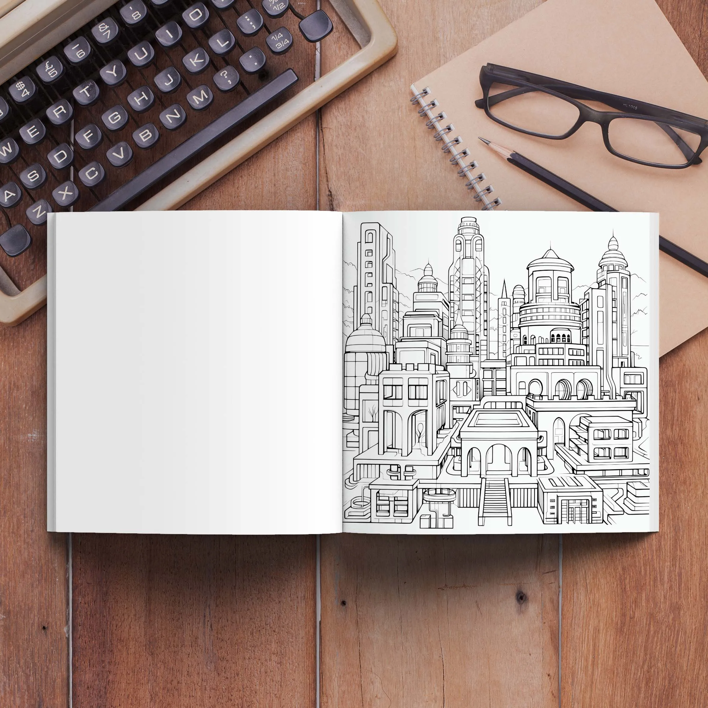 Beautiful Architecture Coloring Book 24pages of House Adult Picture Book Graffiti Painting Drawing can relax and relieve stress 5