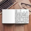 Beautiful Architecture Coloring Book 24pages of House Adult Picture Book Graffiti Painting Drawing can relax and relieve stress 5