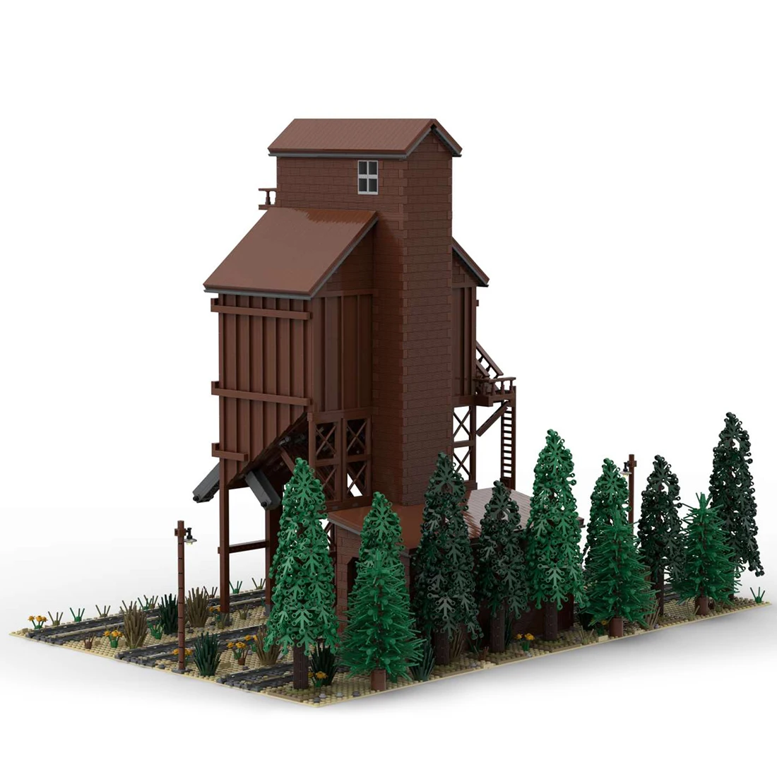 

Authorized MOC-66138 5359pcs/Set Wood Coaling Tower Small Particles Building Blocks Street View Moc Set - Designed By Jepaz