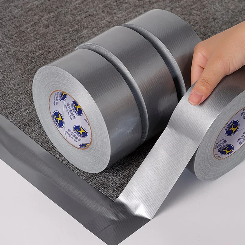 Super Sticky Cloth Duct Tape Carpet Floor Waterproof Tapes High Viscosity Silvery Grey Adhesive Tape Diy Home Decoration 10Mm 1X