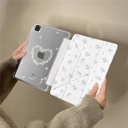 Purple Floral Print Tablet Case for Pro 12.9 2021 2022 (YZGTSM - TD28004)