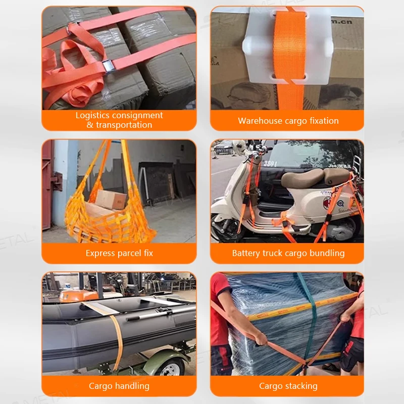 Nylon Cargo Tie Down Straps with Buckle for Car Motorcycle