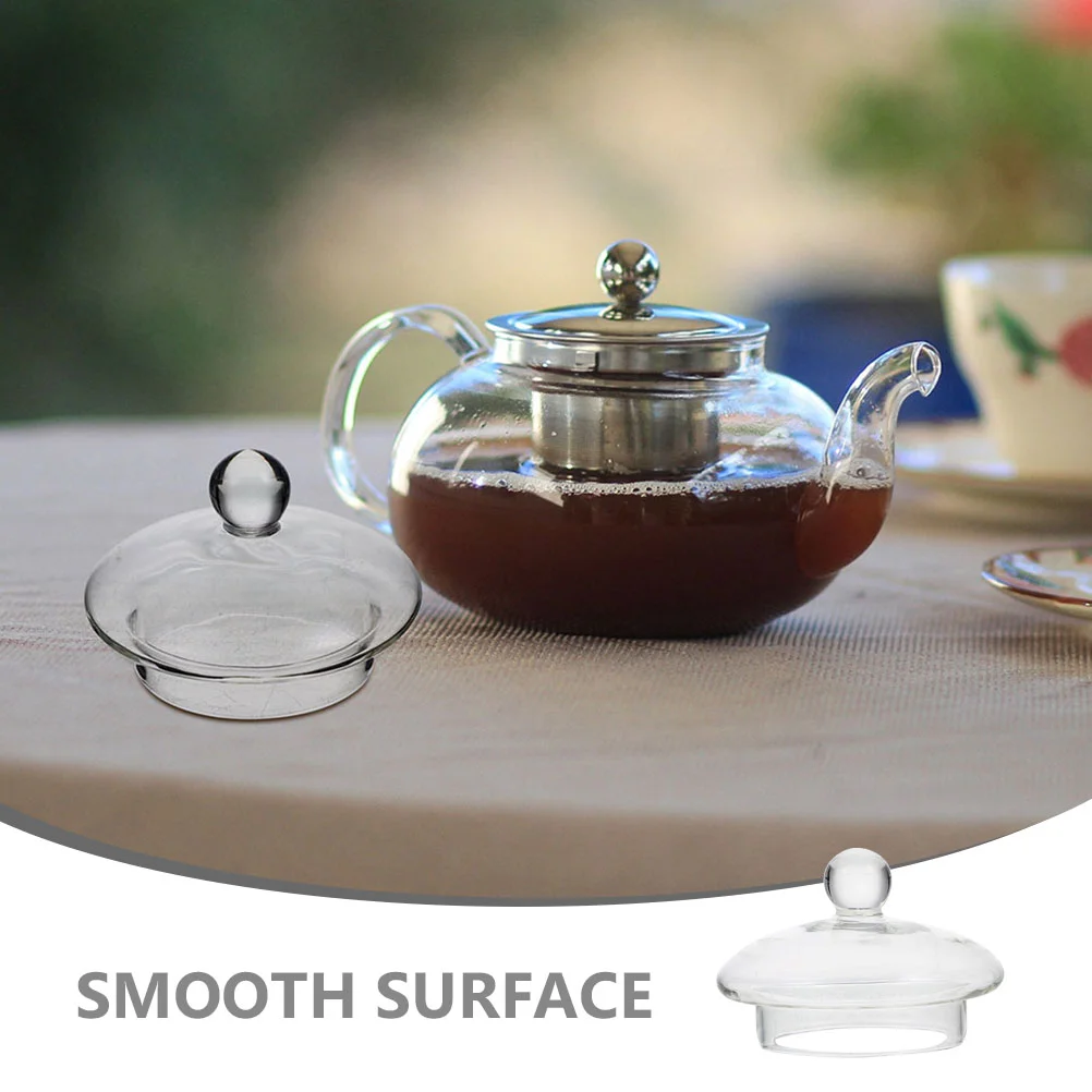 Glass Teapot Supplies Tea Pot Lid Replacement Lid for Kettle Clear Teacup Dinnerware Sets Glass for Teapot