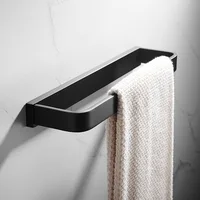 ห่วงผ้าเช็ดตัวห้องน้ำทองเหลืองเคลือบสีทองติดผนังชั้นวางผ้าขนหนูฝักบัวโครเมียม/สีดำจี้อุปกรณ์ในห้องน้ำราวผ้าขนหนูห้องน้ำ 4