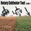 Manual Soil Scarifier Turning Tool Lawn Garden Aerator Rotary Cultivator Ripper 6