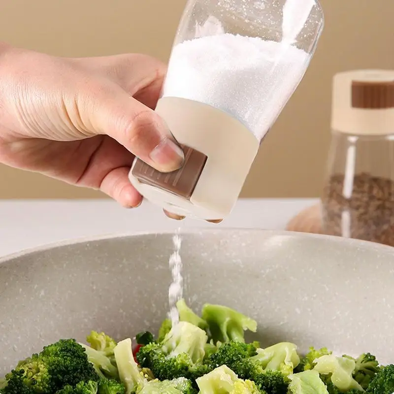 Spice Shaker Spice Shaker Set Quantitative salt shaker control salt shaker jar sprinkle tool Dust-proof Seal Transparent Kitchen seasoning bottle