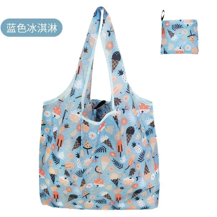 Eco-Friendly Reusable Foldable Tote: Large Multi-Purpose Shopping & Storage Bag