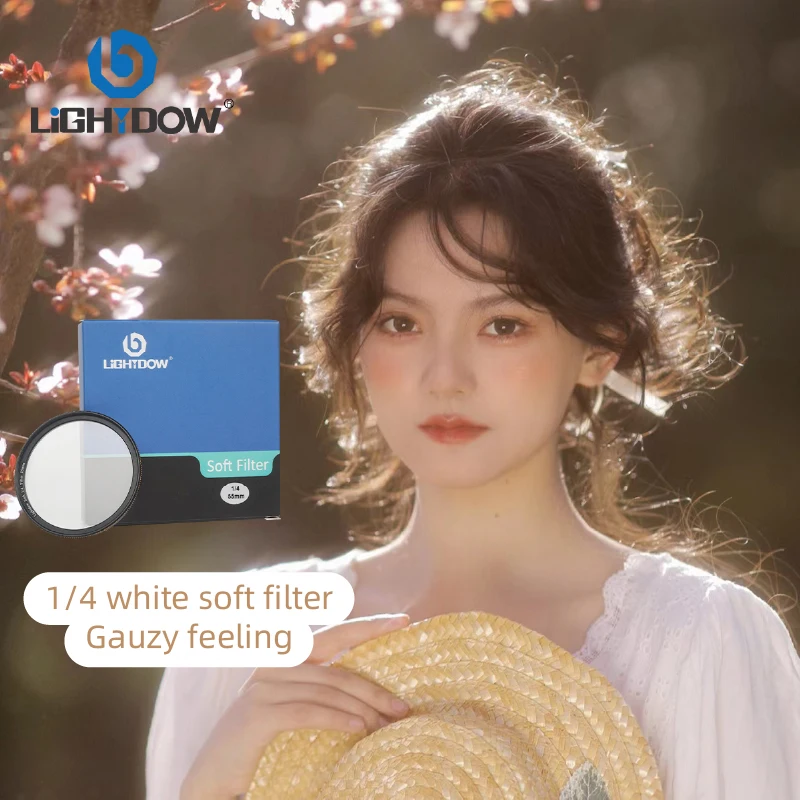 Lightdow Soft Lens Filter 1/4 Fit Filter Size 49 52 55 58 62 67 72 77 82 mm For Camera Canon Nikon Sony Fuji Camera Lens