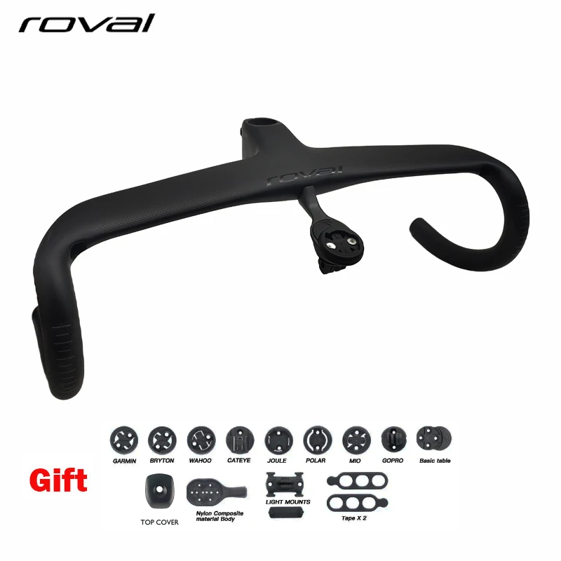 

For SL7 SL8Full Internal Cable Routing Road Bicycle Handlebar T800 Carbon Integrated Cockpit Di2 Carbon Handlebar