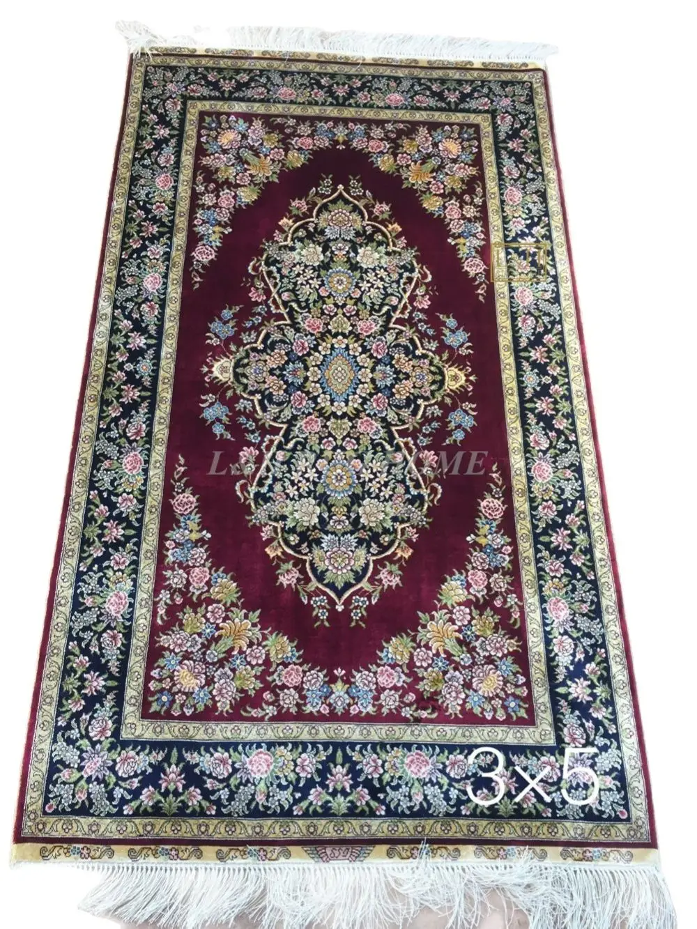 

Шелковый Восточный персидский ковер ручной работы с узлом, 3 Х5 дюйма, 230 линий, шелковый ковер для украшения дома, бесплатная доставка