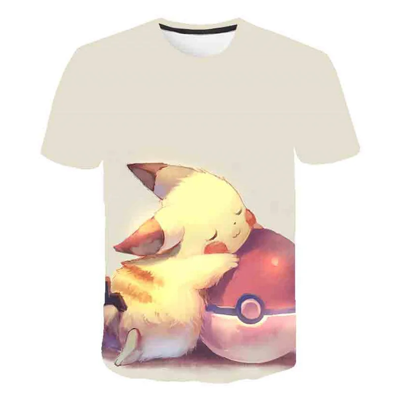 Kid's new summer pokemon T shirt Anime 3D print kid boys girls new style pokemon short sleeve tops fit 4-14 years old kids t shirt kid size