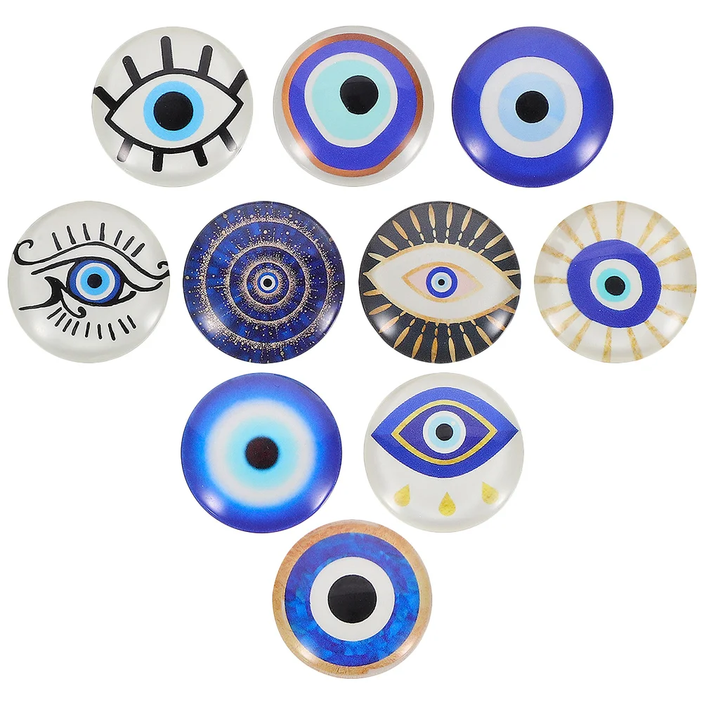 

10 Pcs Crystal Patch Glass Gemstone Patches DIY Jewelry Decor Flatback Dome Cabochons Round Material Sheet