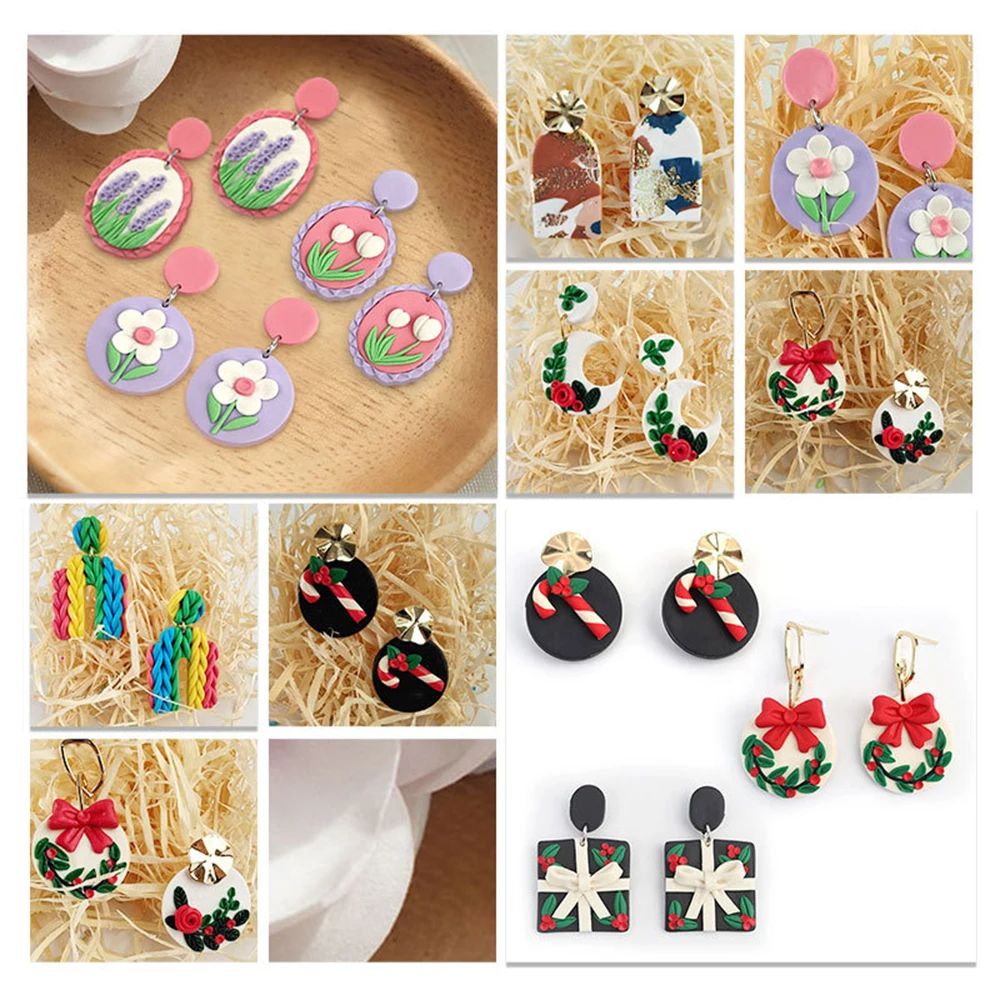 Polymer Clay Tool Basic Clay Cutters, Organic Polymer Cutters for Earrings Making Cutters for Jewelry