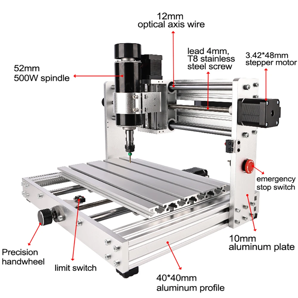 Laser Engraving Machine CNC 3018 Max With 500w Spindle Metal Milling Engraving Machine 20W Laser Engraver DIY CNC Wood Router Cut MDF Stainless Steel laser engraving machine