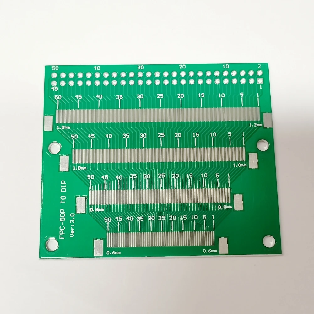 Flexible Cable Adapter 1Pcs FPC/FFC Transfer Board 8 Kinds Spacing 0.5/0.7/0.9/1.1MM 50P TO DIP 2.54MM 0.6/0.8/1.0/1.2MM Double Panel