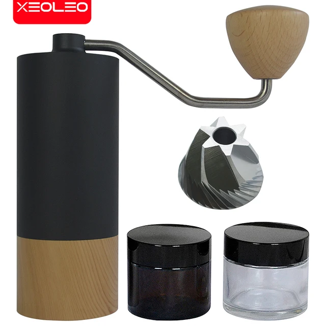 XEOLEO Manual Coffee grinder Portable coffee grinder Aluminum Coffee miller coffee bean milling machine 25g Conical burr grinder 4