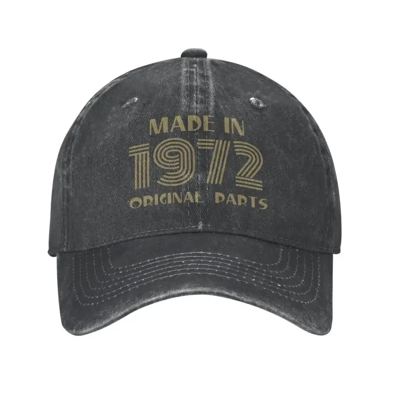 

Classic Unisex Cotton Made In 1972 Limited Edition Baseball Cap Adult 50th Birthday Adjustable Dad Hat Women Men Sports