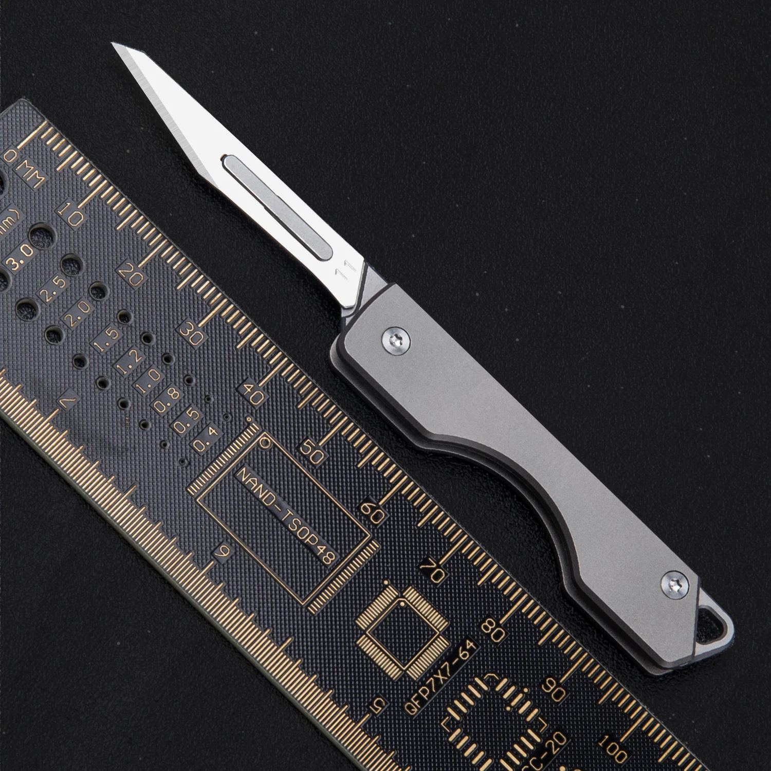Titanium Knife Scalpel Blade Paper Knife Pocket Outdoor Camping Folding  Knife