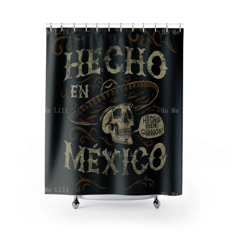 

Занавеска для душа с черепом ко Дню Всех Святых от Ho Me Lili