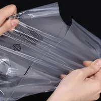 100Pcs Clothing English Warning Words Plastic Bags Transparent Self-adhesive Reclosable Clear Gift Clothes Jewelry Packaging Bag 1