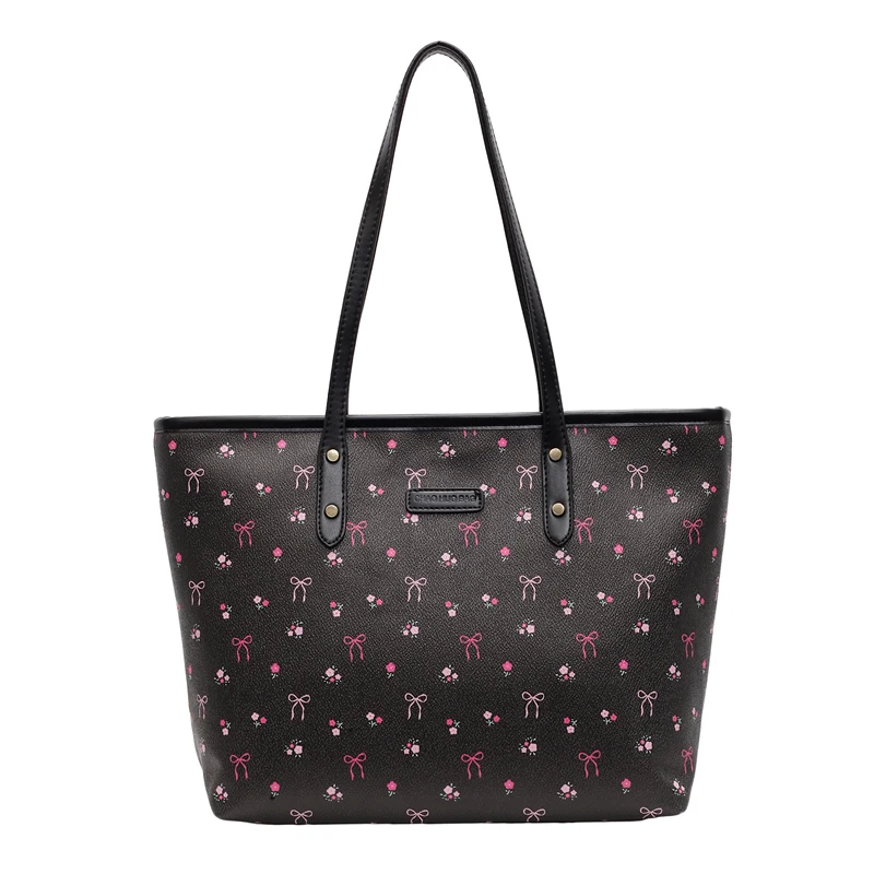 Women PU Fashion Shoulder Bag Large Capacity Simple Carrying Bag Zipper Closure Stylish Shoulder Purse Soft Commuting Bag