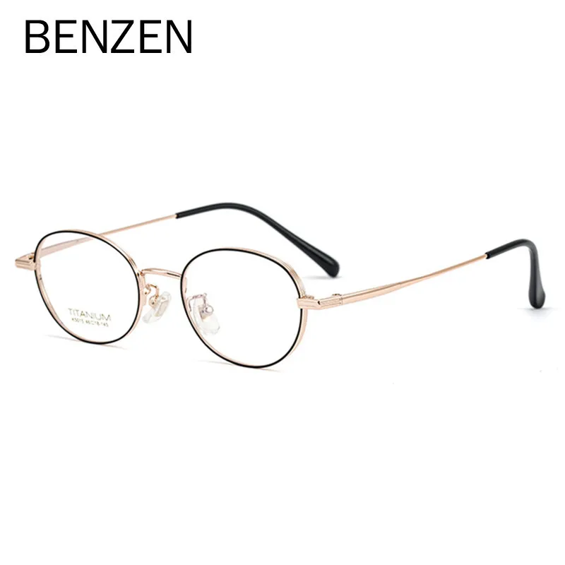 

BENZEN Titanium Glasses Frame Women Retro Cat Eye Prescription Eyeglasses New Cateye Myopia Optical Eyewear 5793