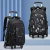 School Rolling backpack bag School Bags with wheels Student wheeled Backpacks for boys Children School Trolley Bag Waterproof 1