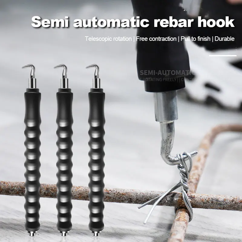 

Semi-automatic Rebar Tier Construction Site Winding Tool Wire Knoting Pliers Steel Wire Tring Tool Steel Bar Tying Hook