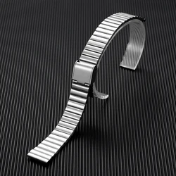 Sleek Stainless Steel Universal Watch Bracelet - Adjustable Widths 10mm to 20mm - 16mm (Silver)