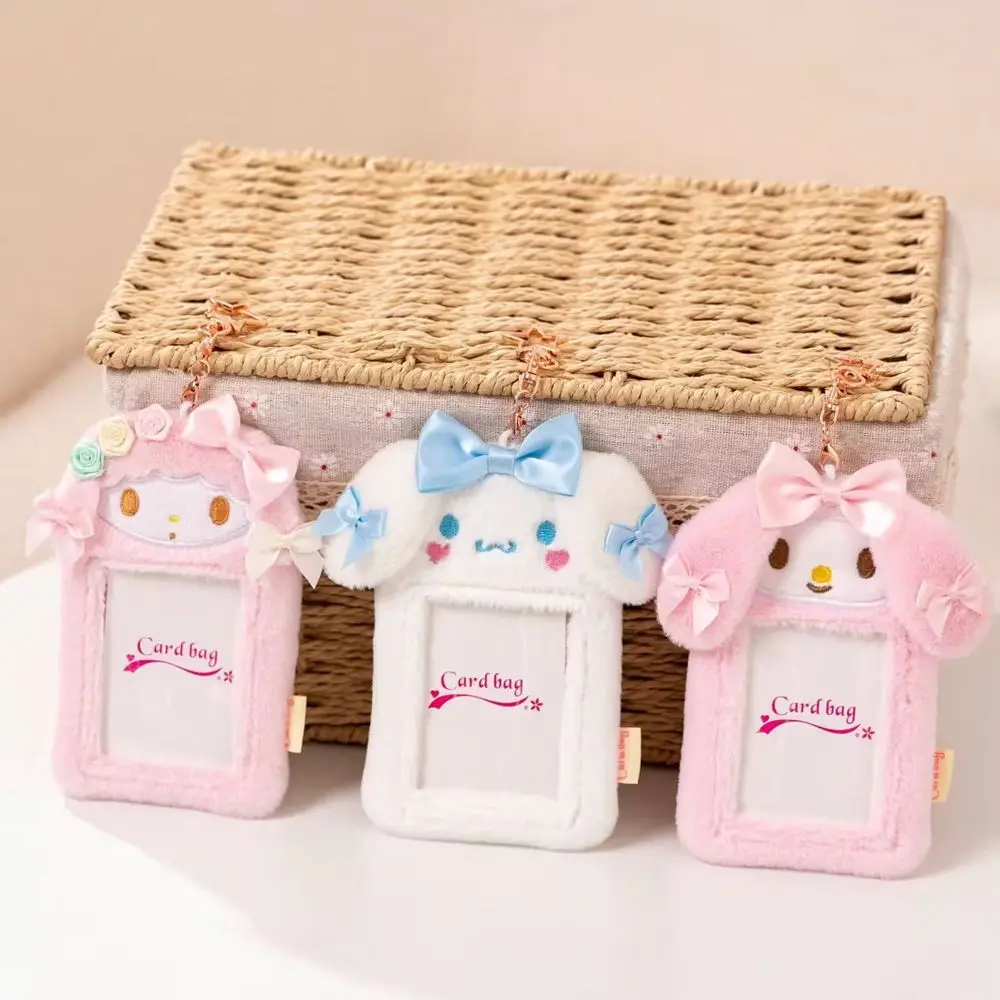 

Sanrios Cinnamoroll мимелоди кавайные Мультяшные искусственные аниме плюшевые обложки для карт автобусная защита для удостоверения личности чехол для защиты от потери