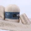 1Set Wholesale Mink Yarns Long Hair Fluffy With Thread Hand Knitting For Cardigans Women Scarf Angola Rabbits Yarn Factory Sale 5