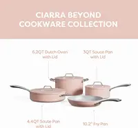 Ceramic Pots and Pans Set with Lid, Non Toxic Cooking Set Free, Oven Safe 2