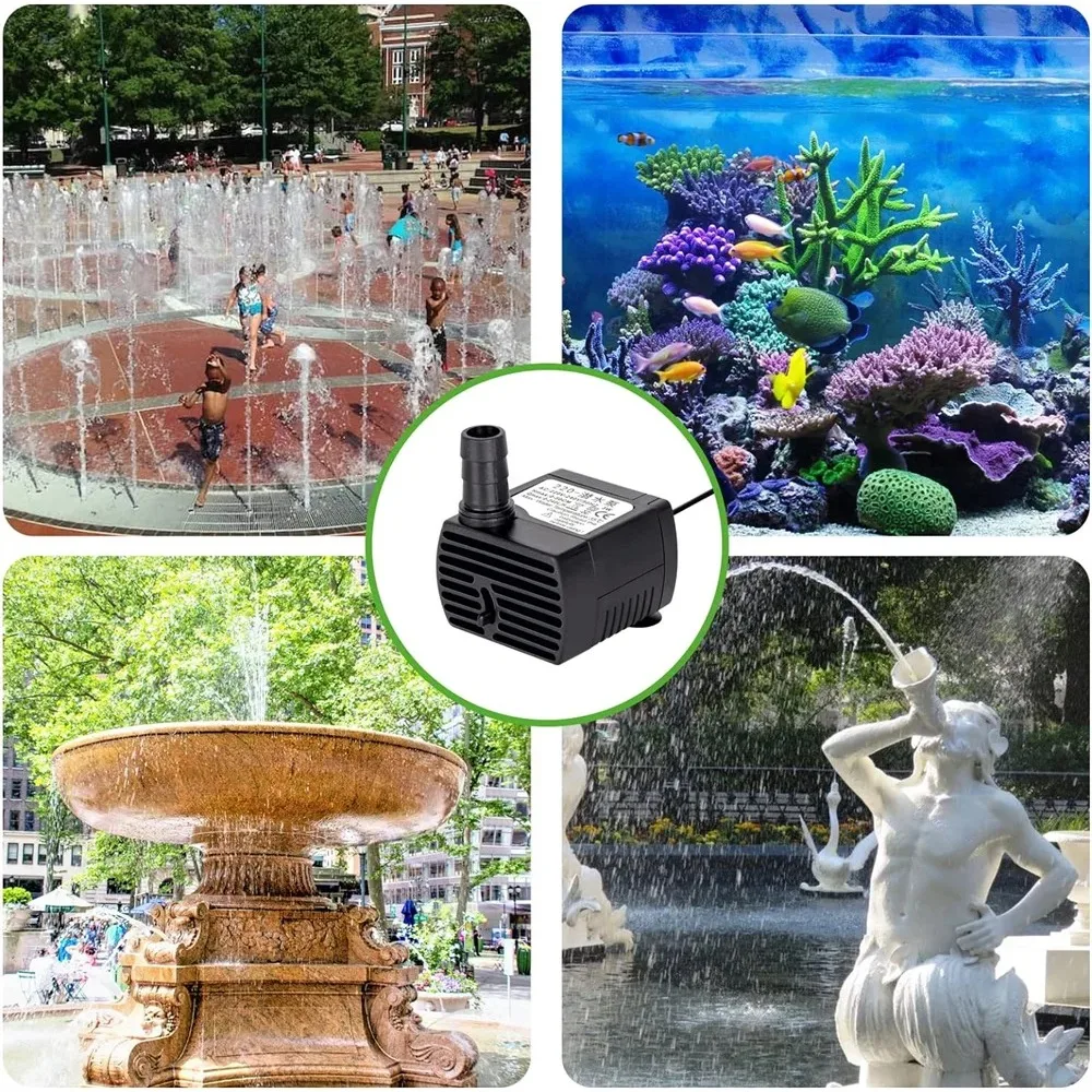 3W 5W 10W Water Pumping Fish Tank Aquarium Silent Submersible Pump Mini Portable Water Pump Silent Circulating Filter