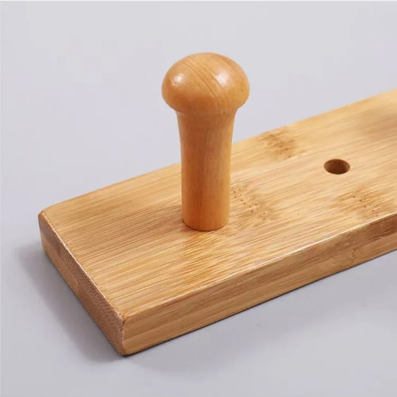 1pc Wall Hanging Hooks Storage Key Holder Wooden Wall Mounted Storage Rack with 4 Hooks Plant Mail Storage Organizer for Home 2
