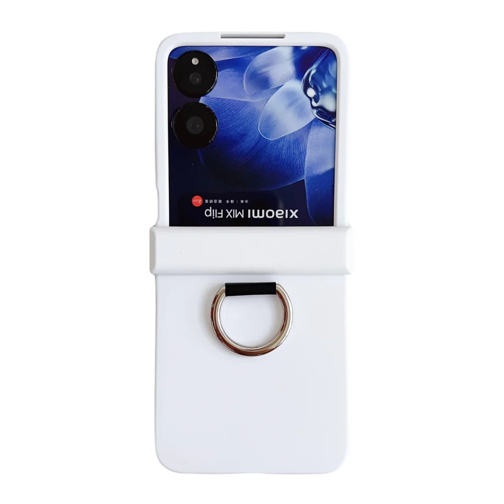 Candy Color Finger Ring Phone Case - Skin-friendly, Slim, Hard Cover with Camera Protection