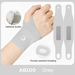 Flexible Splint Wrist & Thumb Support Brace for Tendonitis & Arthritis - Breathable Protector for Both Hands (1 pair - gray)