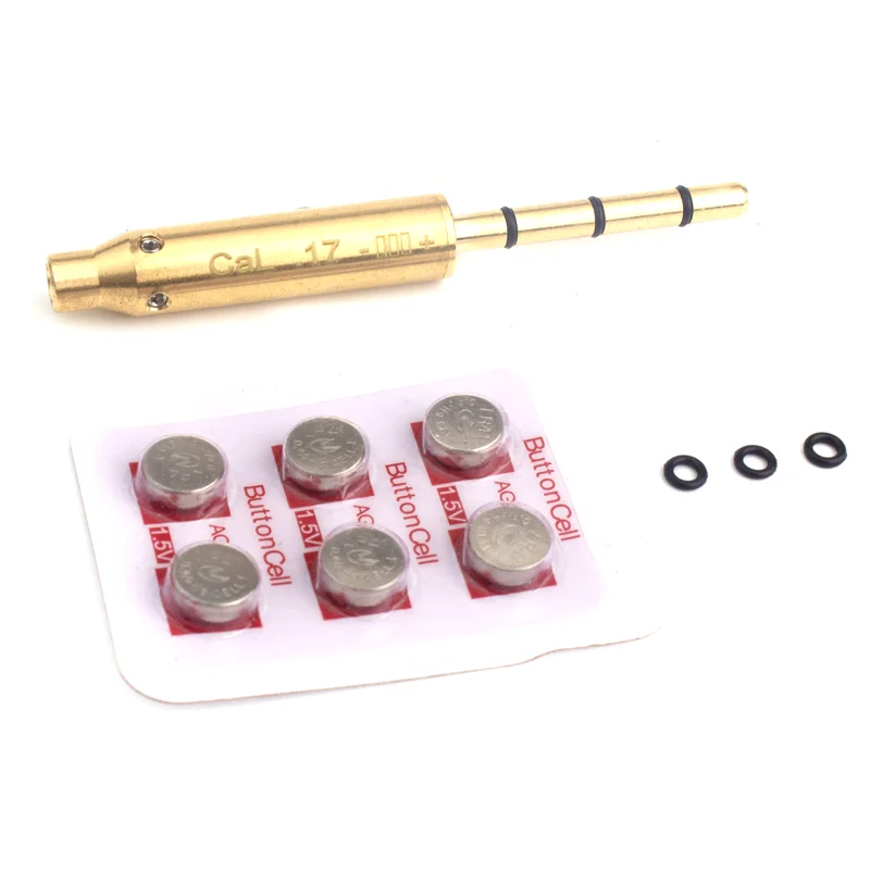 Cal .17 Laser Bore Sight .17HMR Laser Boresighter 17WSM Collimator for Rifle and Pistol with Battery 17 Poiner
