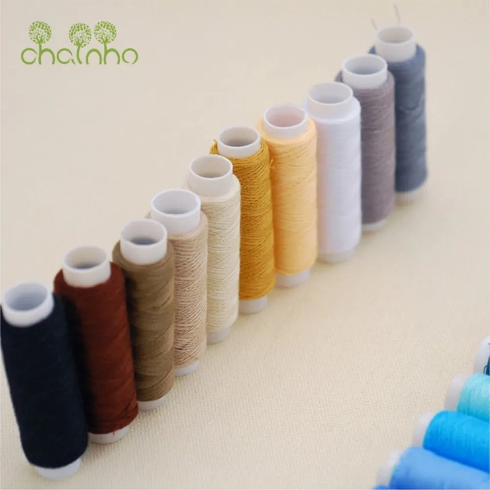 Chainho,Polyester Thread,Suitable For DIY Needlework & Sewing Machine,30 Color Avaiable,120 Yards/Spool,195g/Pack,25X1
