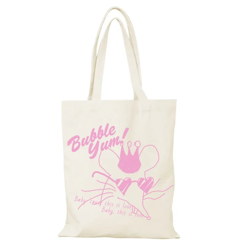 Falten Einkaufstasche Freizeit Damen Handtasche Cartoon Nette Neue Handtaschen die Einkaufstasche Dame Taschen Eco Shopper Strand Tuch Leinwand Mann – Detail 11